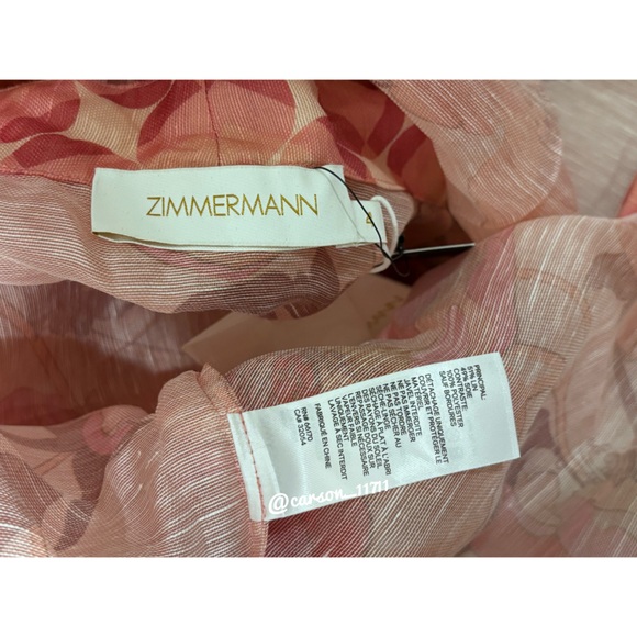NWT Zimmermann Concert Scalloped Floral Shirt AU4, US12 - Picture 9 of 15